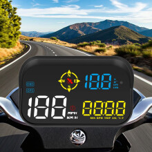 Head-Up Display do Carro - RNCYN - Ecrã LED de 4 polegadas - Facímetro GPS - Função de relógio incorporada
