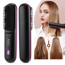 Wireless straight hair comb ceramic heating multi level charging straight hair comb negative ion anti scald portable straight hair comb
