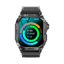 Montre intelligente sport - RNCYN - Écran AMOLED 1.96 pouces - Appels BT - Détection fréquence cardiaque