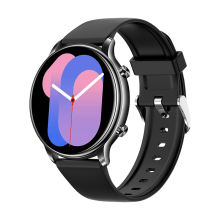 Montre intelligente pour femmes - RNCYN - Écran HD 1.32 pouces - 360x360 - Réponse aux appels - VC32 - Silicone noir