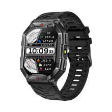 Montre intelligente sport - RNCYN - KR82 - 2.01 pouces AMOLED - Appel BT - Traqueur d'activité - Boussole - Baromètre