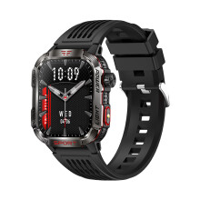 Montre intelligente de sports extérieurs - RNCYN - HT29 - Affichage étanche - Réponse aux appels - Lampe de poche