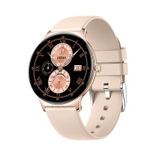 Montre intelligente AMOLED pour femmes - RNCYN - V89 - Écran rond 1.43 pouces - 466x466 HD - Silicone rose