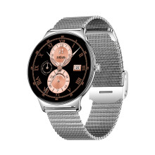 Montre intelligente pour femmes - RNCYN - Écran AMOLED 1.43 pouces - Appel BT - Suivi d'activité - Réveil - Argent