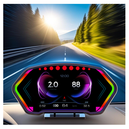 HeadUp Display αυτοκινήτου RNCYN Οθόνη LCD 6 ιντσών Διπλό σύστημα