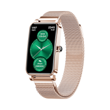 Montre intelligente pour femmes - RNCYN - Écran tactile 1.45 pouces - Bracelet en acier inoxydable - Tracker de fitness