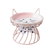Raised Cat Bowls Phoesky Κεραμικό Μέταλλο Ροζ 250g 16x13 cm Χαριτωμένο