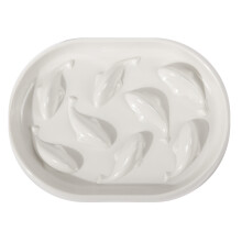 Langzaam voederbak voor dieren - Phoesky - Wit - 190x140x26,5 mm - 1000 ml - Klein/Middelgroot/Groot Ras - Rond
