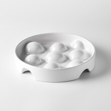 Κεραμικό μπολ γάτας Phoesky 400 ml 218x218x40 mm Λευκό Σχήμα
