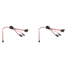 2PCS RC Servo Extension 1 to 4 Y Wire Cable LED Light Control Power for JR Futaba RC Model
