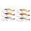 6x Leuchtende Garnelen Fisch KöDer Misch Farbe Spinner Kurbel KöDer Fisch KöDer mit Haken Angel Gerät 9 cm 0.013 Lb 1