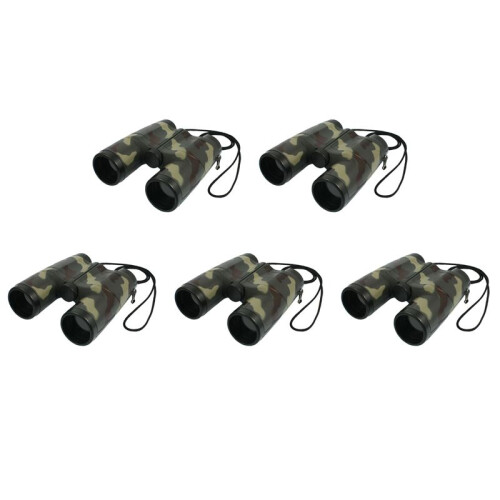 5pcs 4X 31mm Lens Camouflage Pattern Binocular Telescope for Child + Neck Strap