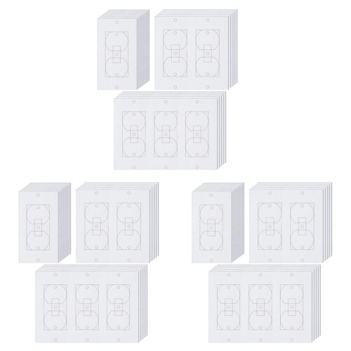 60Pcs Wall Insulation Outlet Insulators Sealers,Electrical Outlet Insulation Pads for Wall, Light,  Socket