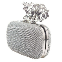 4X Unikt Spänne Silver Diamante Crystal Diamond KväLlsväSka ClutchväSka Party BröLlopsbal