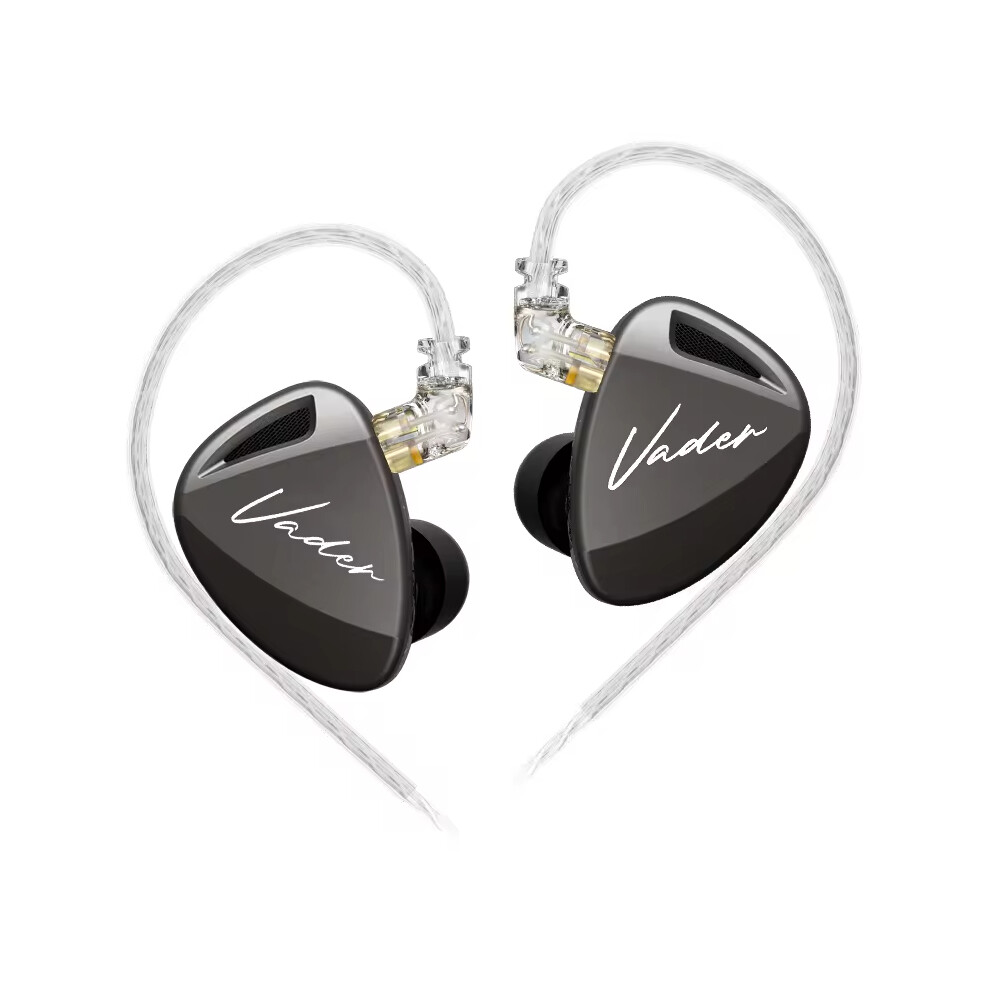 Dynamic In-Ear Headphones - Rncyn - Vader - Triple Driver - Adjustable - Ios/Android - Metal Black 9106058523988