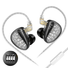Wired In-Ear Headphones - RNCYN - IEM Hybrid - Adjustable Adjustment - Noise Cancelling - Sport - IPX-3 - ABS
