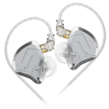Wired In-Ear Headphones - RNCYN - ZSN PRO 2 - HIFI Bass - Noise Cancelling - Silver - 3.5mm - Sport - 20 pieces