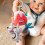 Interactive Baby Bed Mobile With Gentle Vibrations And Calming Nursery red dinosaur 2