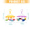 Easy Install Newborns Training Mobile For Cribs And Carriages Soft Plush Yellow 3