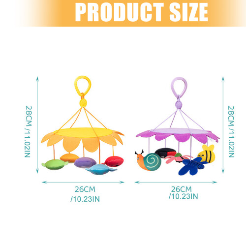 Easy Install Newborns Training Mobile For Cribs And Carriages Soft Plush Yellow 2