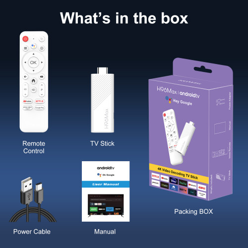 Android 4K TV Stick RNCYN Android 14.0 Τετραπύρηνος 2 GB RAM 16 GB ROM HDR Streaming