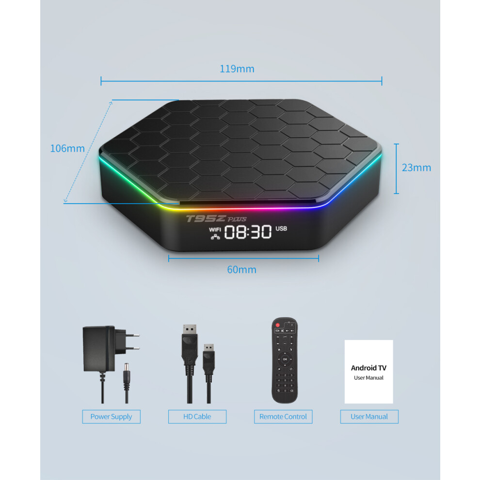 4K Smart Tv Box - Rncyn - Android 12.0 - 64Gb Rom - 4Gb Ram - H618 Quadcore - Mali-G31 Mp2 - Wi-Fi 2.4G/5G 9486689673956