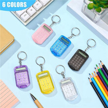 48 Pcs Pocket Calculator Key Ring for Kids Clear Flip Portable Calculator 8 Digit Electronic Calculator