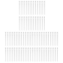 90Pcs 5.2 cm Large-Eye Stitching Needles Hand Sewing Needles for Leather Projects with Clear Bottle