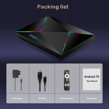 Android 8K TV Box - RNCYN - Android 14 - Kahdeksanydin - H728 - 2 GB RAM - 16 GB ROM - WiFi 6 - Bluetooth 5.0 - EU-pistoke