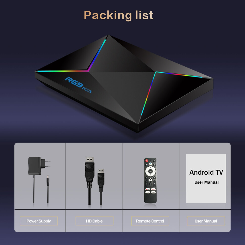 Android 8K Tv Box - Rncyn - Android 14 - Octa-Core - H728 - 2 Gb Ram - 16 Gb Rom - Wifi 6 - Bluetooth 5.0 - Eu Plug 9486689676049