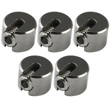 316 Stainless Steel Wire Rope Clamp 5-Piece Set for Balcony Furniture Fixing