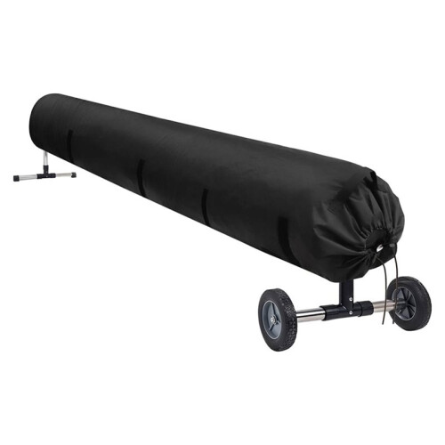 Cubierta Enrollable para Piscina Solar con Correa Ajustable, Cubierta Protectora Impermeable y Resistente para Piscinas Elevadas