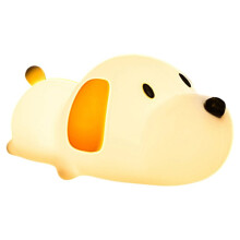 Abajur de Cachorrinho em Silicone com Sensor de Toque LED, Ideal para Decoração de Quarto Infantil, Perfeito para Presentear em Aniversários.