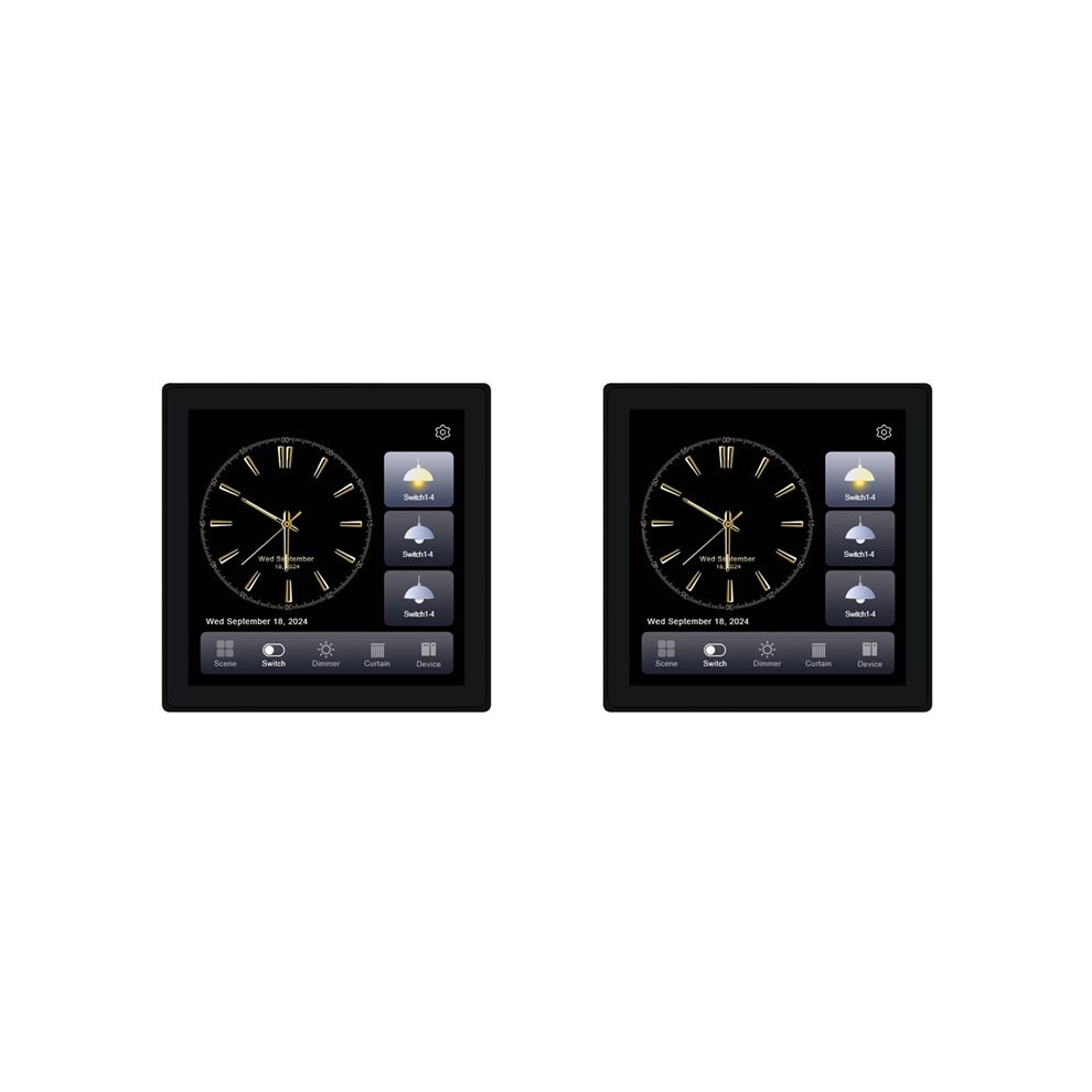 Photos - Other Electrical Equipment Jojomino 2X Tuya T3E Pro Control Panel Touch Screen Panel Zigbee Intelligent Wall Push Light Black 
