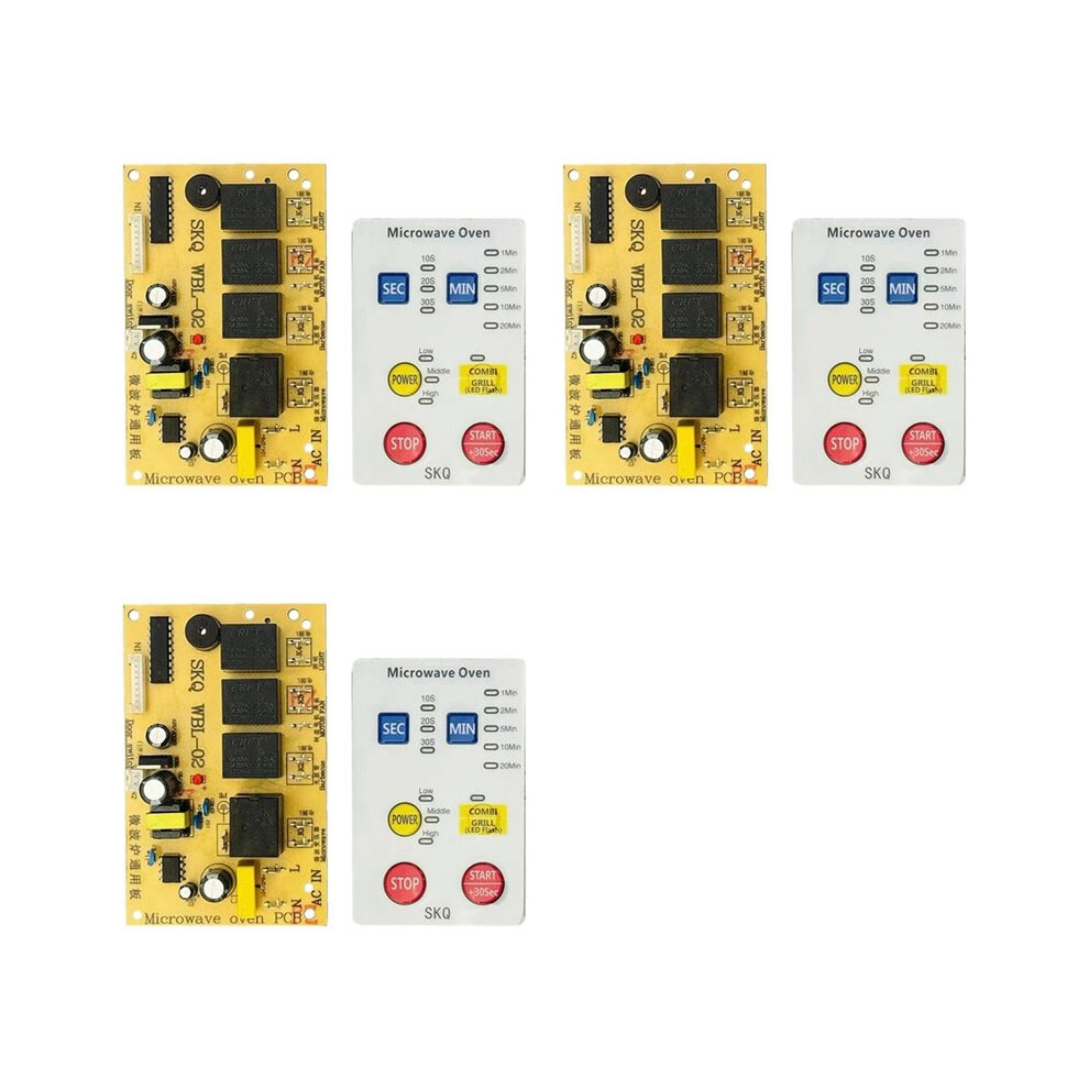3X Universal Microwave Power Supply Control Board Repair Computer Microwave Oven Computer Board Membrane Keypad 6033546732313