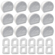 Ersatz-Wasserbrunnenfilter für Drinkwell 1/2 Gallone, 1 Gallone, 2 Gallonen, Avalon, Pagoda, Sedona Brunnen 12+12