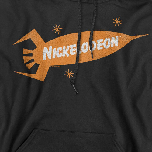 Nickelodeon (M, Black) Nickelodeon Mens Retro Rocket Logo Hoodie 2