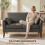 Homcom HOMCOM 2 Seater Sofa, 132 cm Modern Small Sofa with Solid Wood Legs, Grey 6
