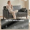 Homcom HOMCOM 2 Seater Sofa, 132 cm Modern Small Sofa with Solid Wood Legs, Grey 5