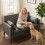 Homcom HOMCOM 2 Seater Sofa, 132 cm Modern Small Sofa with Solid Wood Legs, Grey 7