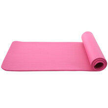 (Pink) Size Large Yoga Mat 10mm Thick Gym Exercise Fitness Pilates Pad Nonslip Workout