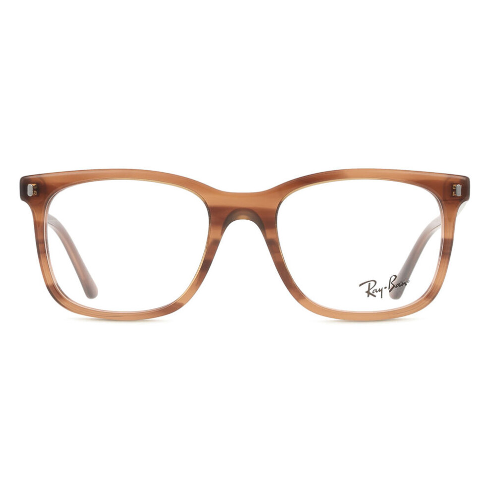 Ray - Ban Unisex Transparent Ray - Ban Rx5446 8455 Optical Frames Acetate Turtle Squared Normal - Image 3