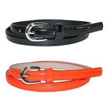 CTM Women's Skinny 1/2 Inch Dress Belt (Pack of 2 colours)