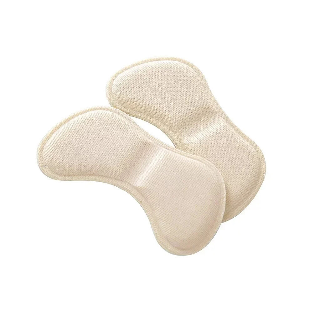 Heel Insoles Patch Pain Relief Anti-wear Cushion Pads Feet Care Heel Protector Adhesive Back Shoes Insert Insole 1 pair Beige