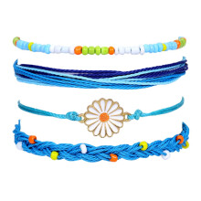 (Style B) Friendship Bracelet Daisy Hand Made Anklet Flower Pendant Girls Gifts Decor Kids