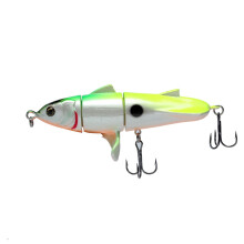 (LightGreen)Leurre forme ternaire bionique appât dur double hameçon forme poisson abs leurre engin pêche