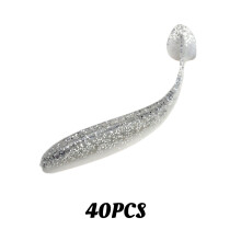 (Silver)Leurre appâts doux goût salin odeur de poisson poisson poisson bionique accessoires d'extérieur pêche