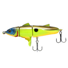 (White)Leurre forme ternaire bionique appât dur double hameçon forme poisson abs leurre engin pêche