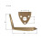 3X Bronze Metal Triangle Mandolin Tailpiece Parts for 8 String Arched Top Mandoline Replacement 6