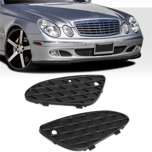 4x Front Left and Right Bumper Grille Insert Mesh Cover for - E-Class W211 E320 E350 E500 2003-2006 2